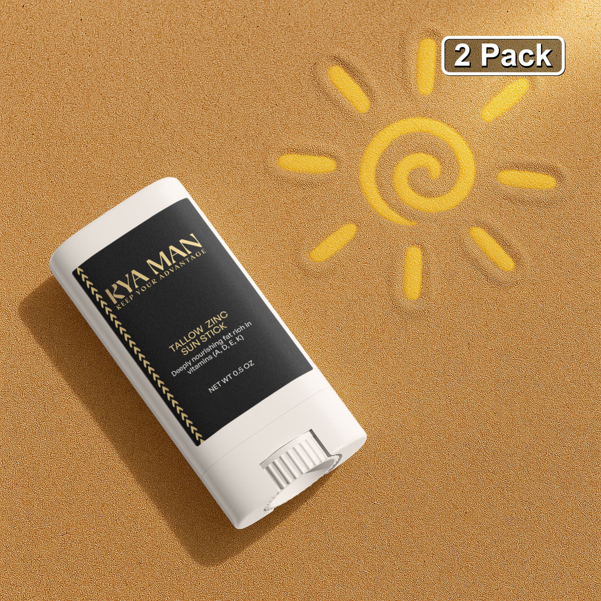 2 Pack Tallow Zinc Sun Stick WC