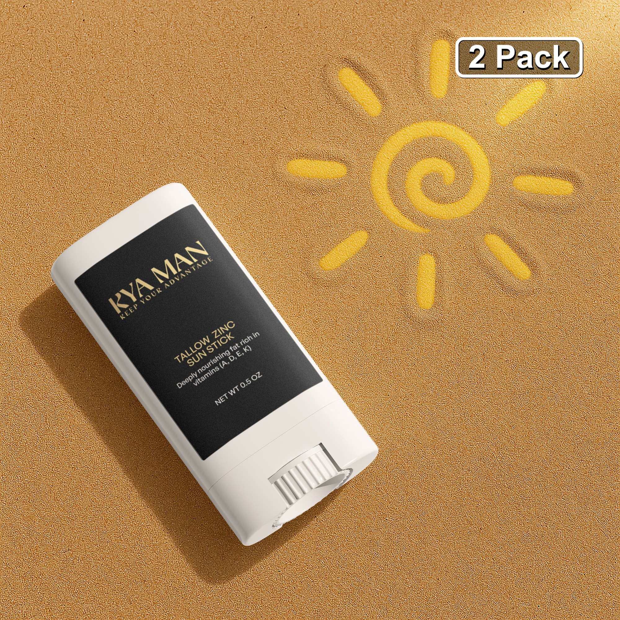 2 Pack Tallow Zinc Sun Stick