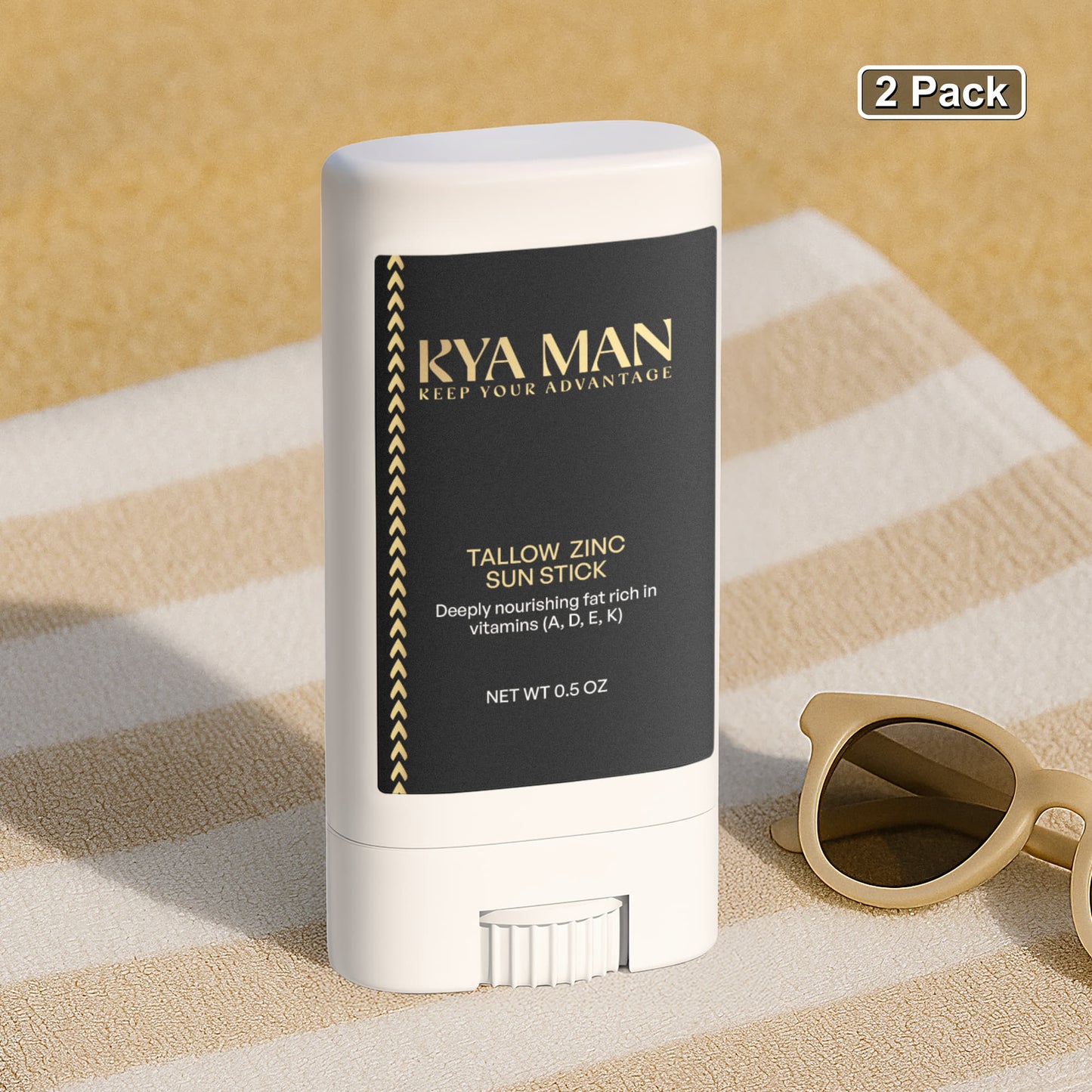 2 Pack Tallow Zinc Sun Stick WC