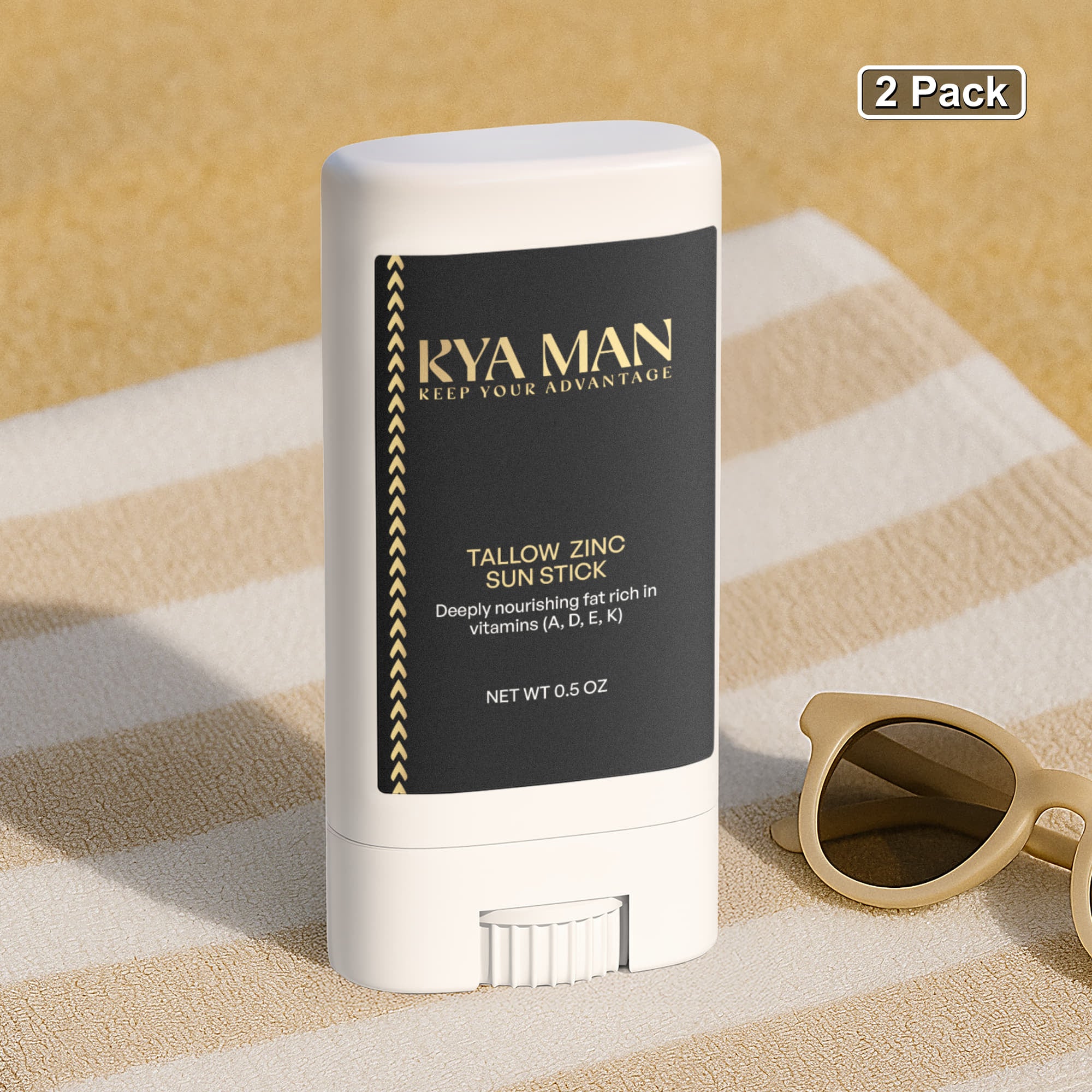 2 Pack Tallow Zinc Sun Stick WC
