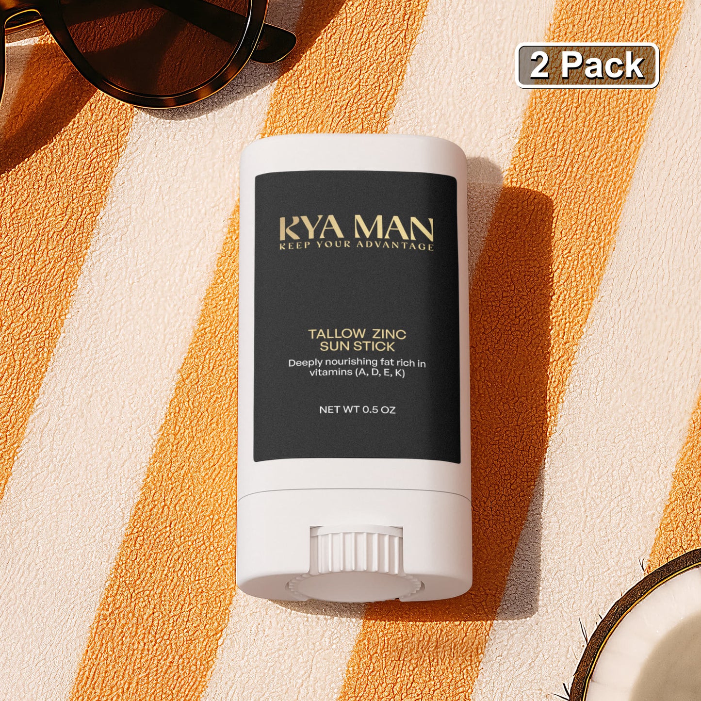2 Pack Tallow Zinc Sun Stick